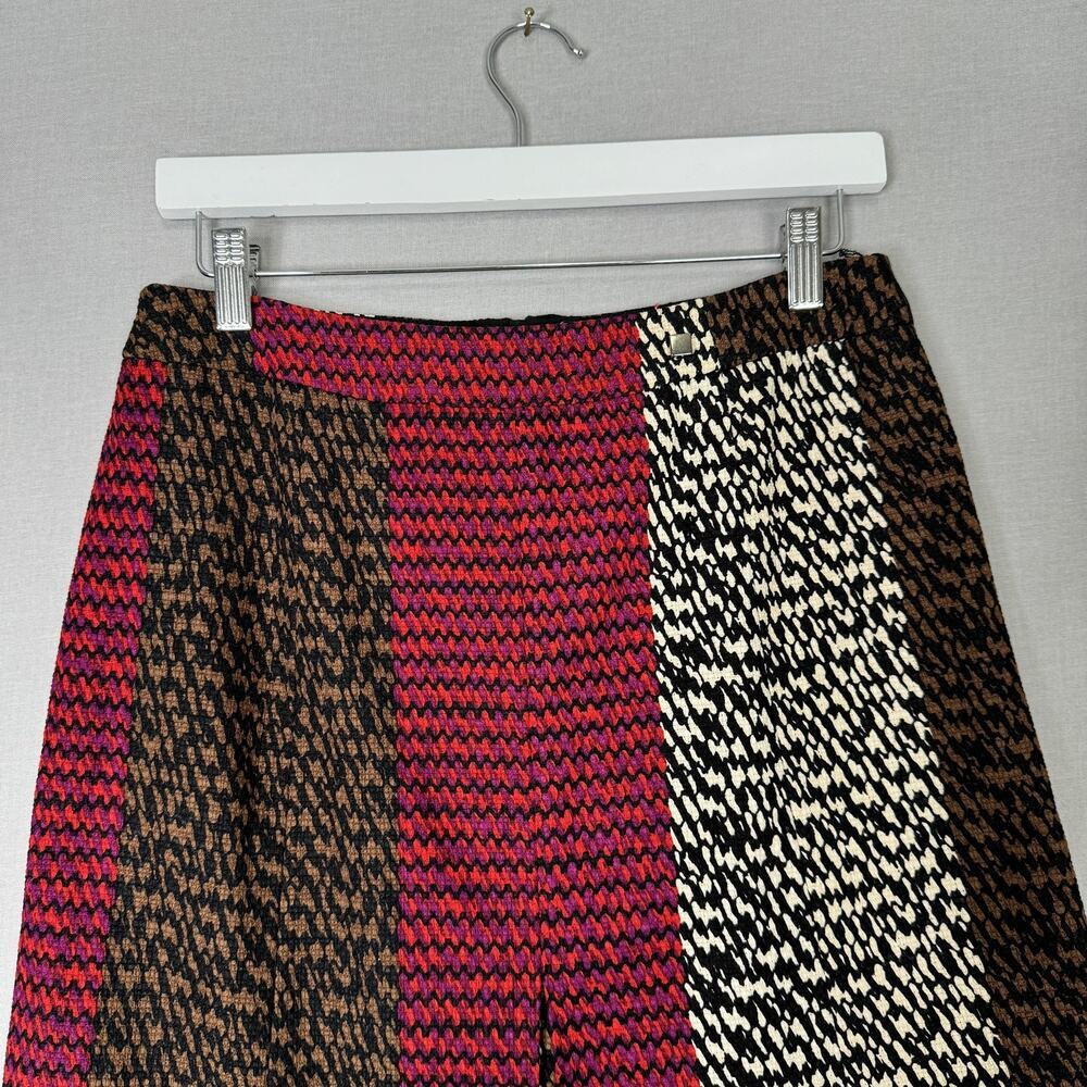 Carlisle Skirt Womens 4 Brown Loom Pattern Tweed A-Line Abstract Office‎ Luxury - Picture 3 of 15